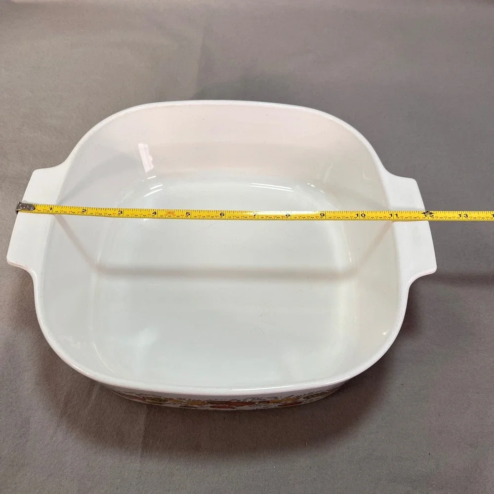 Corning Ware Spice of Life L'Echalote La Sauge A8B 4‎ Quart Square Casserole USA